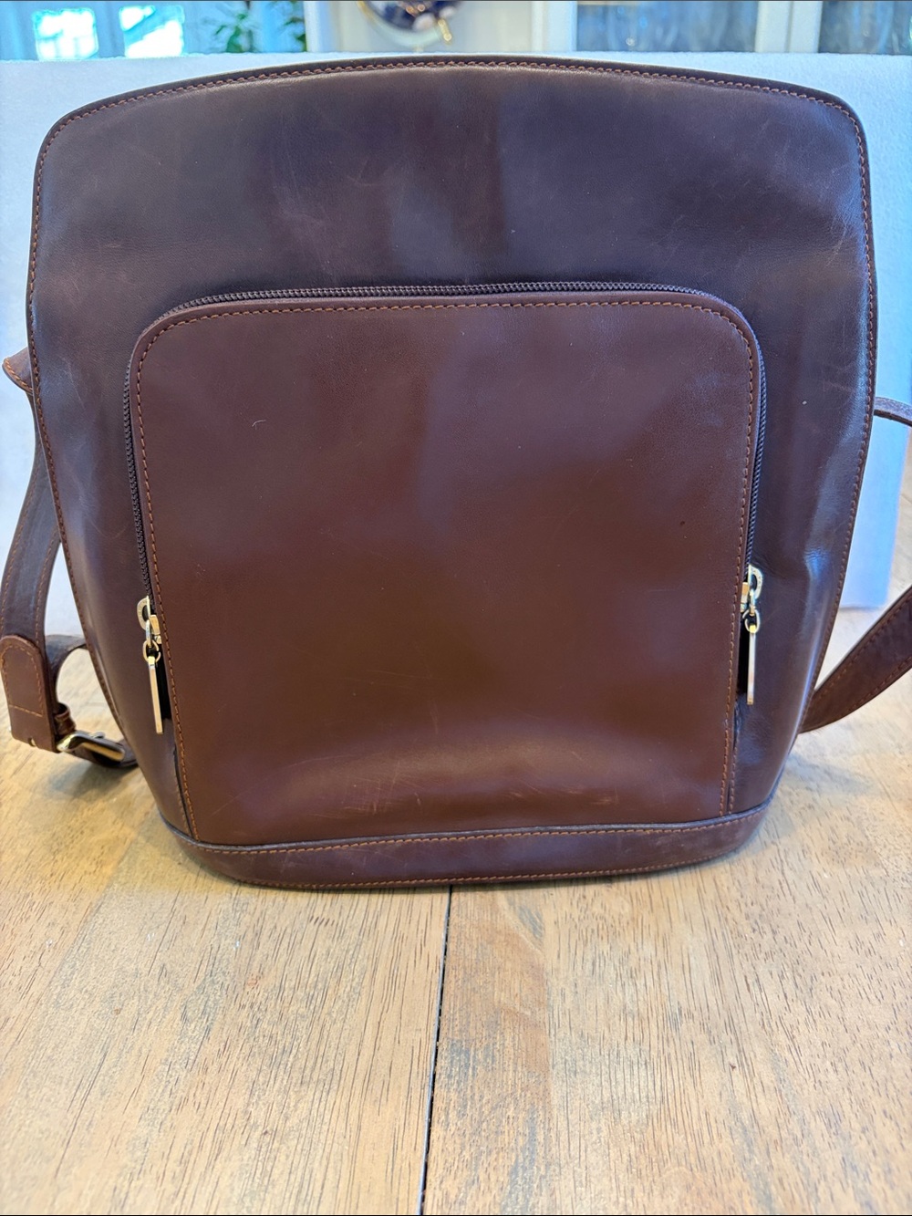 Montbui Difusión unisex Brown Leather Crossbody Bag -made in Spain